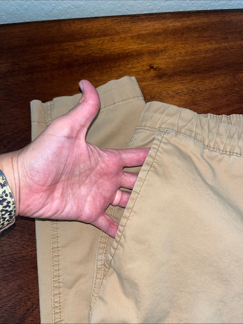 Old Navy Tan Straight-Leg Pants SZ M Flex - Picture 7 of 13